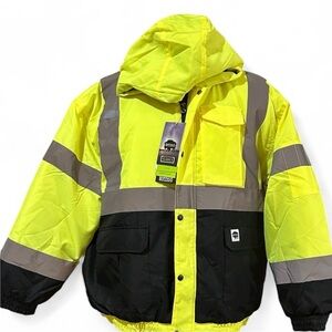 High-Visibility Yellow and Black Performance Winter Jacket. 3XL. NWT